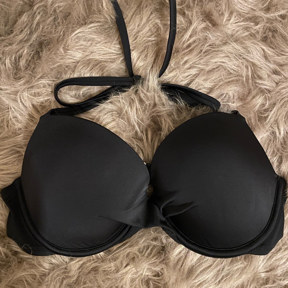 Black Halter Bikini Top